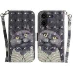 For Tecno Pova 5 Pro 3D Colored Horizontal Flip Leather Phone Case(Hug Cat)