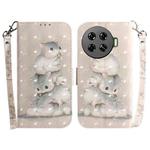 For Tecno Spark 20 Pro+ 4G 3D Colored Horizontal Flip Leather Phone Case(Squirrels)