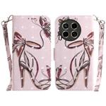 For Tecno Camon 30 5G /  30 4G CL6 CL7 3D Colored Horizontal Flip Leather Phone Case(Butterfly High-heeled)