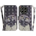 For Tecno Camon 30 5G /  30 4G CL6 CL7 3D Colored Horizontal Flip Leather Phone Case(Hug Cat)