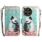 For Tecno Camon 30 5G /  30 4G CL6 CL7 3D Colored Horizontal Flip Leather Phone Case(Black White Cat)