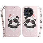For Tecno Camon 30 Premier 5G 3D Colored Horizontal Flip Leather Phone Case(Heart Panda)