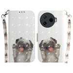 For Tecno Camon 30 Pro CL8 3D Colored Horizontal Flip Leather Phone Case(Pug)