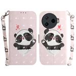 For Tecno Camon 30 Pro CL8 3D Colored Horizontal Flip Leather Phone Case(Heart Panda)