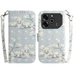 For Tecno Pova 6 / Pova 6 Pro 3D Colored Horizontal Flip Leather Phone Case(Magnolia)