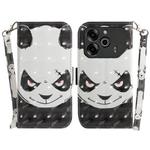 For Tecno Pova 6 / Pova 6 Pro 3D Colored Horizontal Flip Leather Phone Case(Angry Bear)