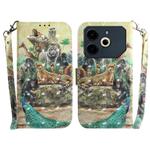 For Tecno Pova 6 Neo 3D Colored Horizontal Flip Leather Phone Case(Zoo)