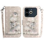 For Tecno Pova 6 Neo 3D Colored Horizontal Flip Leather Phone Case(Squirrels)