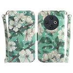 For Tecno Spark 30C 3D Colored Horizontal Flip Leather Phone Case(Watercolor Flower)