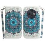 For Tecno Spark 30C 3D Colored Horizontal Flip Leather Phone Case(Peacock Wreath)