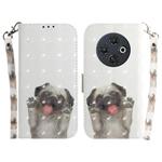 For Tecno Spark 30C 3D Colored Horizontal Flip Leather Phone Case(Pug)