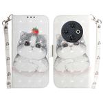 For Tecno Spark 30C 3D Colored Horizontal Flip Leather Phone Case(Cute Cat)