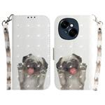 For Tecno Spark Go 1 / Pop 9 Pro 3D Colored Horizontal Flip Leather Phone Case(Pug)