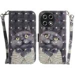 For Tecno Camon 30S / Camon 30S Pro 3D Colored Horizontal Flip Leather Phone Case(Hug Cat)