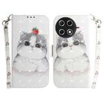 For Tecno Camon 30S / Camon 30S Pro 3D Colored Horizontal Flip Leather Phone Case(Cute Cat)