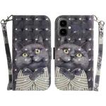 For Tecno Pop 10 / Spark Go 2 4G 3D Colored Horizontal Flip Leather Phone Case(Hug Cat)