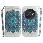 For Tecno Pop 9 5G / Spark 30C 5G 3D Colored Horizontal Flip Leather Phone Case(Peacock Wreath)