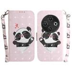 For Tecno Pop 9 5G / Spark 30C 5G 3D Colored Horizontal Flip Leather Phone Case(Heart Panda)