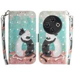 For Tecno Pop 9 5G / Spark 30C 5G 3D Colored Horizontal Flip Leather Phone Case(Black White Cat)