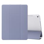 For iPad Air (2019)/Pro 10.5 (2017) 3-folding Electric Pressed Skin Texture Horizontal Flip Shockproof Transparent TPU + PU Leather Case with Holder & Pen Slot & Sleep / Wake-up Function(Baby Blue)