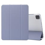 3-folding Electric Pressed Skin Texture Leather Smart Tablet Case For iPad Pro 11 2022/2021/2020(Baby Blue)