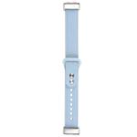 For Fitbit Charge 5 PU Leather Replacement Watch Band(Blue)