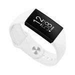 For Fitbit Charge 3 22mm Solid Color Silicone Watch Band A(White)