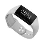 For Fitbit Charge 3 22mm Solid Color Silicone Watch Band A(Gray)