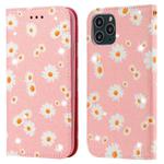 For iPhone 11 Pro Max Glittering Daisy Magnetic Horizontal Flip Leather Case with Holder & Card Slots & Photo Frame(Pink)