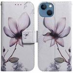 For iPhone 15 Coloured Drawing Flip Leather Phone Case(Magnolia)