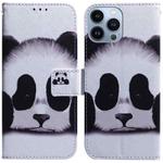 For iPhone 14 Pro Max Coloured Drawing Flip Leather Phone Case(Panda)