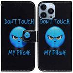 For iPhone 14 Pro Coloured Drawing Flip Leather Phone Case(Anger)