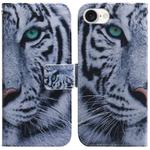 For iPhone SE 2024 Coloured Drawing Flip Leather Phone Case(Tiger)