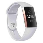 For Fitbit Charge 3 18mm Solid Color Silicone Watch Band A(Light Grey)