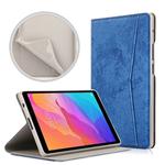 For Huawei MatePad T8 Marble Cloth Texture Horizontal Flip Leather Case with Card Slot & Holder(Dark Blue)