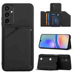 For Samsung Galaxy A05s Skin Feel PU + TPU + PC Card Slots Phone Case(Black)