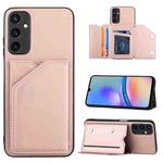 For Samsung Galaxy A05s Skin Feel PU + TPU + PC Card Slots Phone Case(Rose Gold)