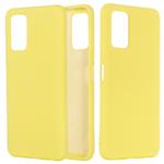 For Huawei Honor V30 / V30 Pro Solid Color Liquid Silicone Shockproof Full Coverage Protective Case(Yellow)