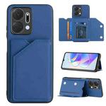 For Honor X7a Skin Feel PU + TPU + PC Card Slots Phone Case(Royal Blue)