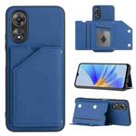 For OPPO A58 / A78 5G Skin Feel PU + TPU + PC Card Slots Phone Case(Royal Blue)