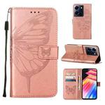 For Infinix Note 30 5G / X6711 Embossed Butterfly Leather Phone Case(Rose Gold)