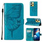 For Infinix Zero 20 / X6821 Embossed Butterfly Leather Phone Case(Blue)