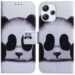 For Xiaomi Redmi 12 Coloured Drawing Flip Leather Phone Case(Panda)