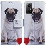 For Xiaomi Redmi Note 12S Coloured Drawing Flip Leather Phone Case(Pug)