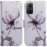 For Xiaomi Redmi Note 12S Coloured Drawing Flip Leather Phone Case(Magnolia)