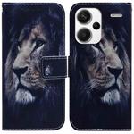 For Xiaomi Redmi Note 13 Pro+ 5G Coloured Drawing Flip Leather Phone Case(Lion)