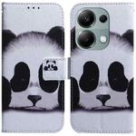 For Xiaomi Poco M6 Pro 4G Coloured Drawing Flip Leather Phone Case(Panda)