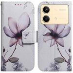 For Xiaomi Redmi Note 13R Pro Coloured Drawing Flip Leather Phone Case(Magnolia)