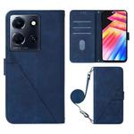 For Infinix Note 30 5G / X6711 Crossbody 3D Embossed Flip Leather Phone Case(Blue)