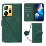 For Infinix Zero 20 / X6821 Crossbody 3D Embossed Flip Leather Phone Case(Dark Green)